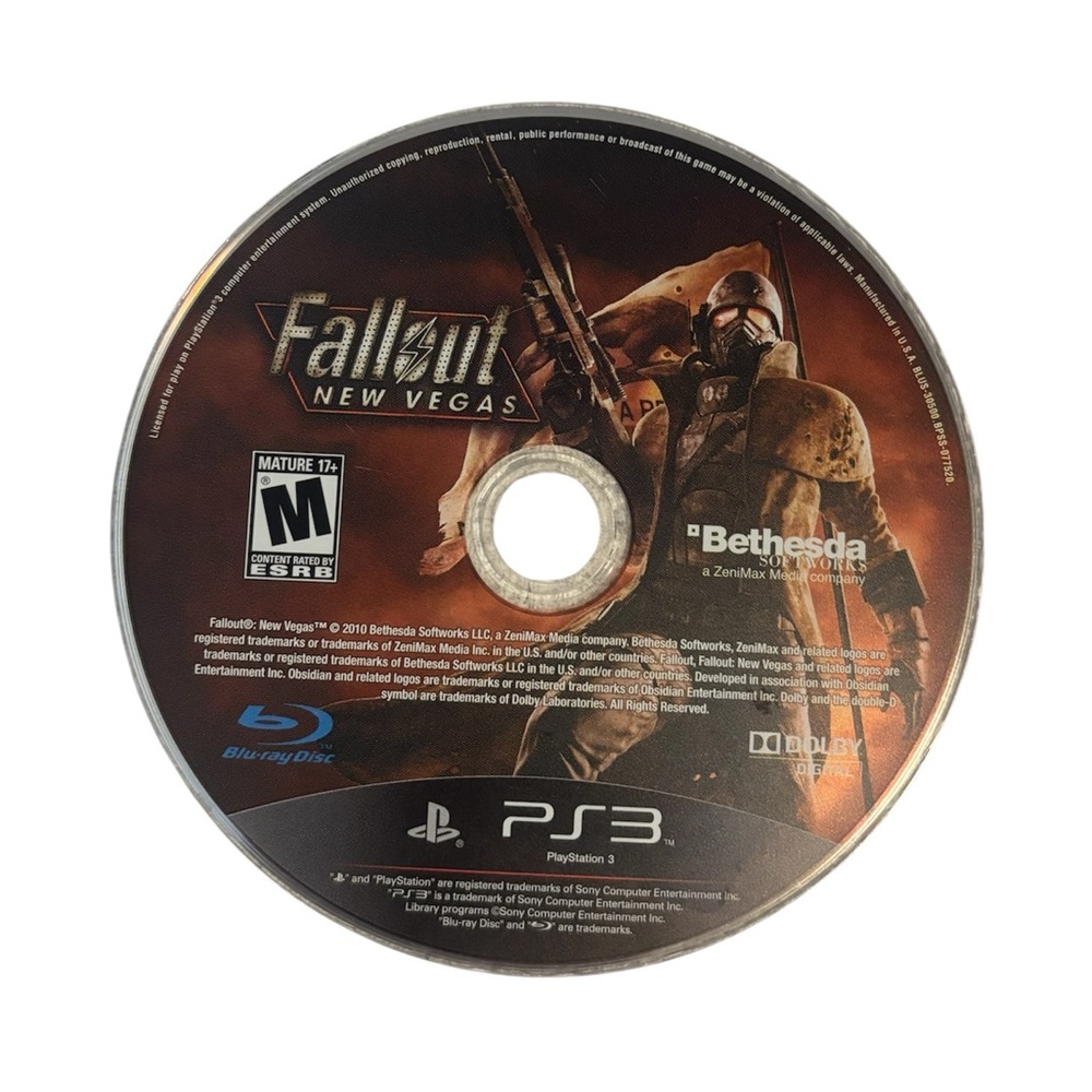 Sony PS3 Fallout: New Vegas Disc - Brown and Black Artwork